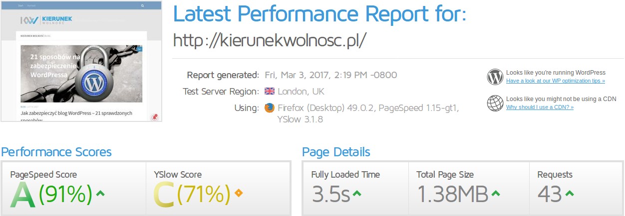 jak przyspieszyć blog WordPress 