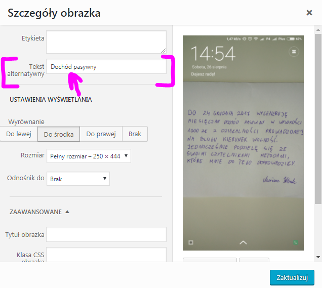 SEO na blogu - tekst alternatywny