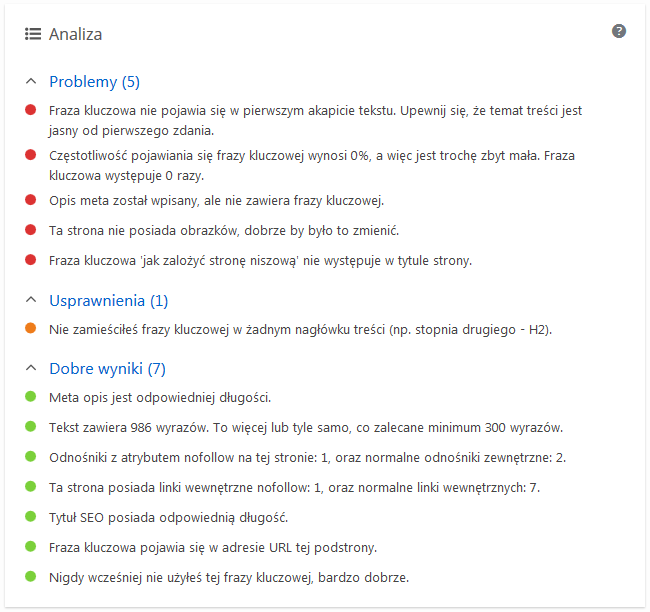 Jak założyć stronę niszową - yoast seo